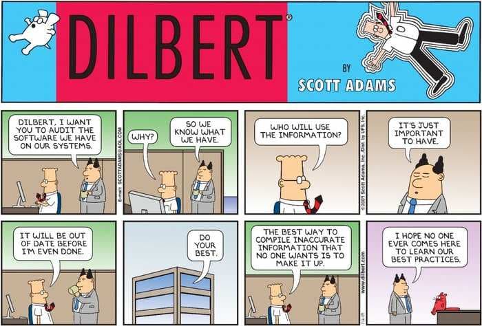 The 10 funniest Dilbert comic strips about idiot bosses
