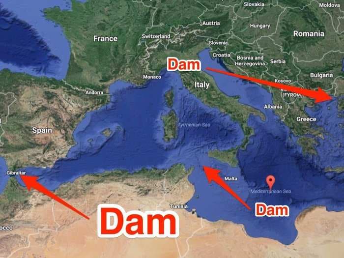 There was a nutty German plot to drain the Mediterranean sea and merge Europe and Africa