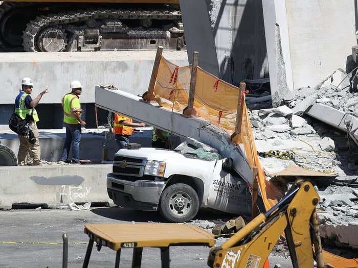 Survivor of Florida bridge collapse recounts the horrifying moment his friend disappeared into the rubble