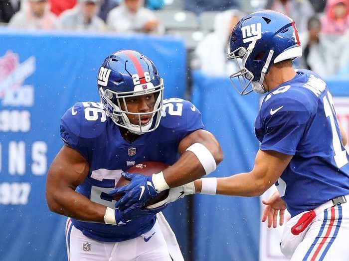 Saquon Barkley showed off his electric potential with a 68-yard touchdown run in the first game of his career