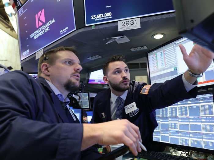 Stocks are plunging as traders brace for a German recession and global turmoil as US-China trade war continues