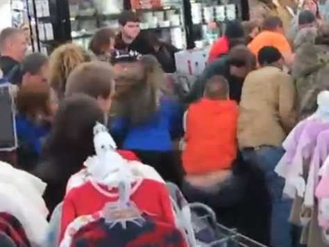 Watch A Screaming Mob Fight Over Televisions At Wal-Mart