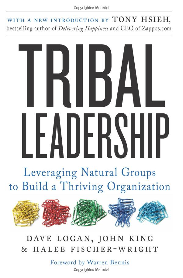 Zappos CEO Tony Hsieh: "Tribal Leadership: Leveraging Natural Groups to Build a Thriving Organization" by Dave Logan, John King, and Halee Fischer-Wright