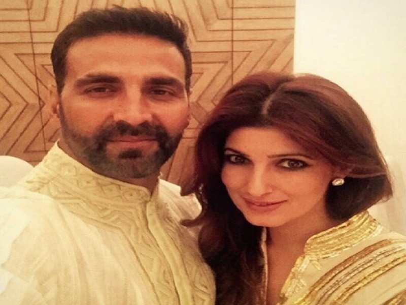 Akshay Kumar with wife Twinkle Khanna, all decked up for Diwali