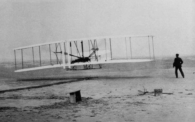 In1903 the Wright Brothers flew for the first time. 66 years later, man landed on the Moon in 1969.