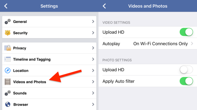 Turn off auto-playing videos in your News Feed.