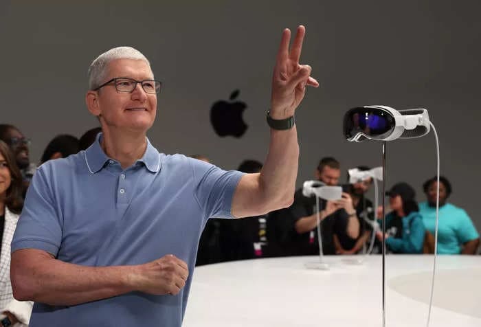 Tim Cook says Apple's earliest version of the Vision Pro was a 'monster' you couldn't even wear