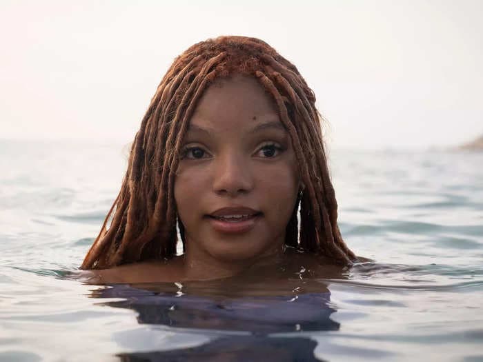 Halle Bailey says it took a 'whole day' to get the iconic Ariel hair-flip shot right for 'The Little Mermaid'
