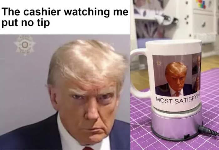 Here are some of the best memes of Trump's historic scowling mugshot