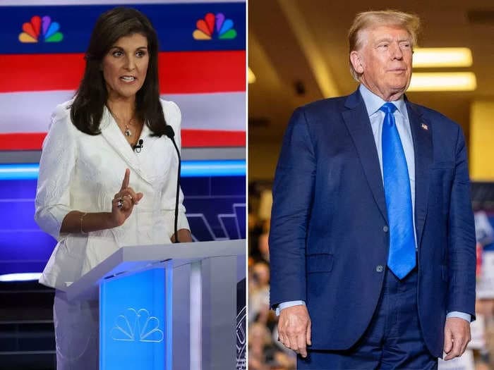 Nikki Haley managed to diss and pledge support to Trump in a single statement