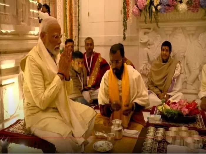 PM Modi participates in Pran Pratishtha ceremony at Ram Temple in Ayodhya