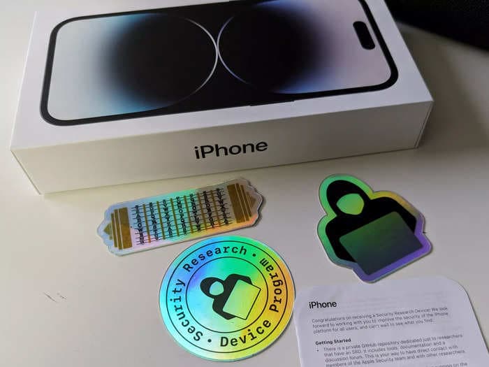 Apple is shipping out jailbroken iPhones and a bunch of stickers to bug bounty hunters 