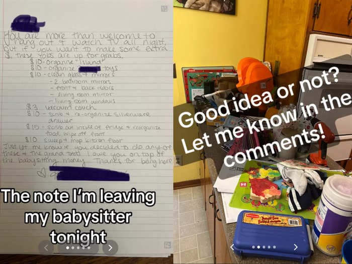 A Missouri mom gave her son's babysitter a list of chores and people are weighing in