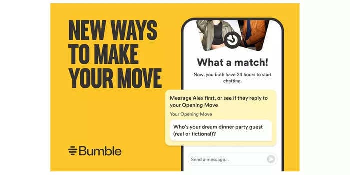 It's official: Bumble no longer requires women to send the first message