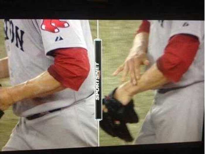 Announcers Accuse A Red Sox Pitcher Of Throwing Illegal Spitball - But Evidence Shows They're Wrong