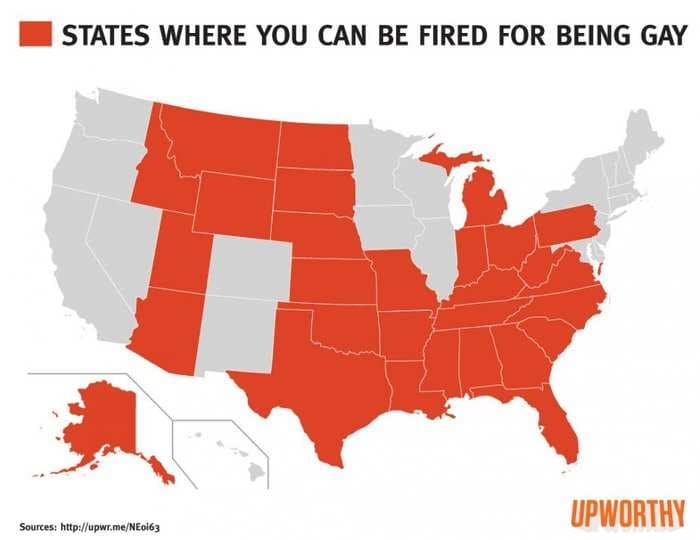 There Are Still 29 US States Where You Can Be Fired For Being Gay