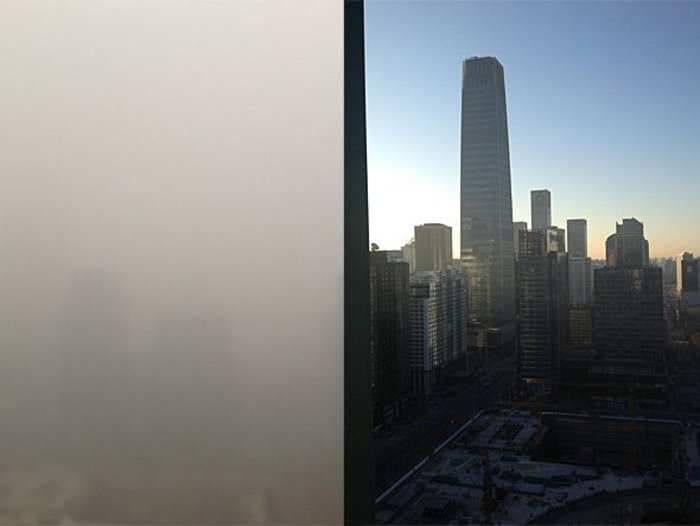 Horrifying Side-By-Side Photos Show How Beijing Will Completely Disappear In Smog