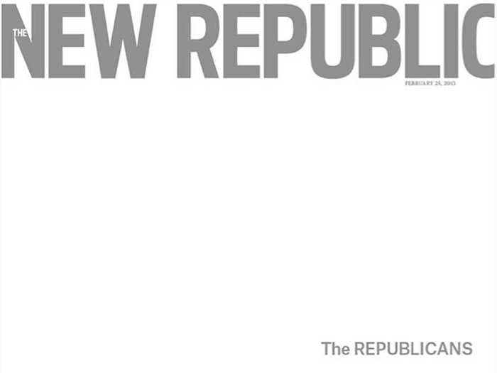 The New Republic's Latest Cover Quietly Destroys The GOP