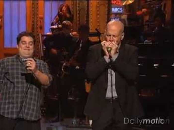 Bruce Willis Plays The Harmonica In His 'SNL' Opening Monologue