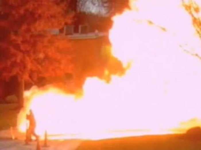 Forklift Operator Runs Over Propane Tank And Narrowly Escapes Exploding Fireball [VIDEO]
