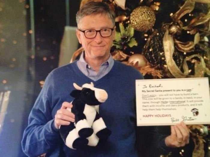 This Is What Happens When Bill Gates Draws Your Name For Secret Santa
