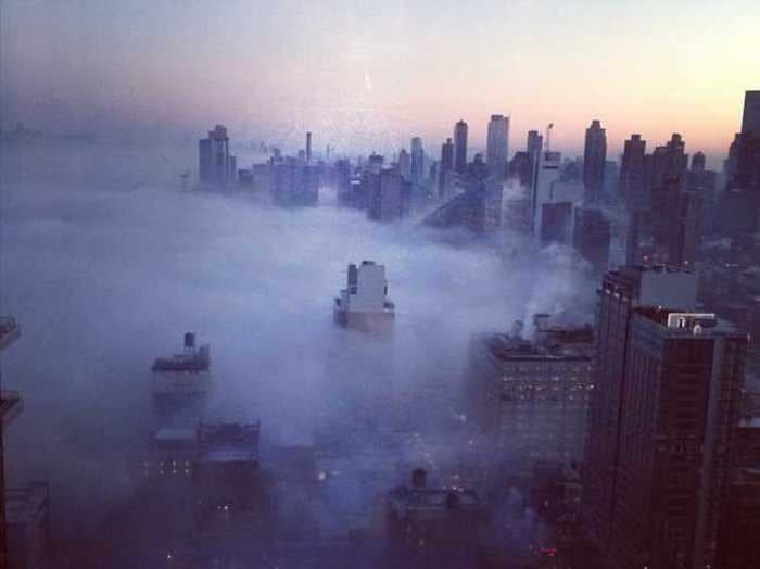 A Beautiful Haze Blanketed Manhattan This Morning