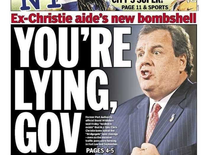 The Daily News Destroys Chris Christie With A Brutal Cover