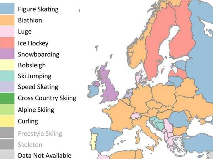 MAPS: The Most Popular Winter Olympic Sport In Every Country