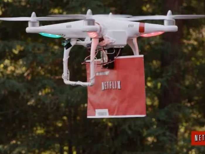 Netflix Employees Mock Amazon "Drone To Home" Parody Video