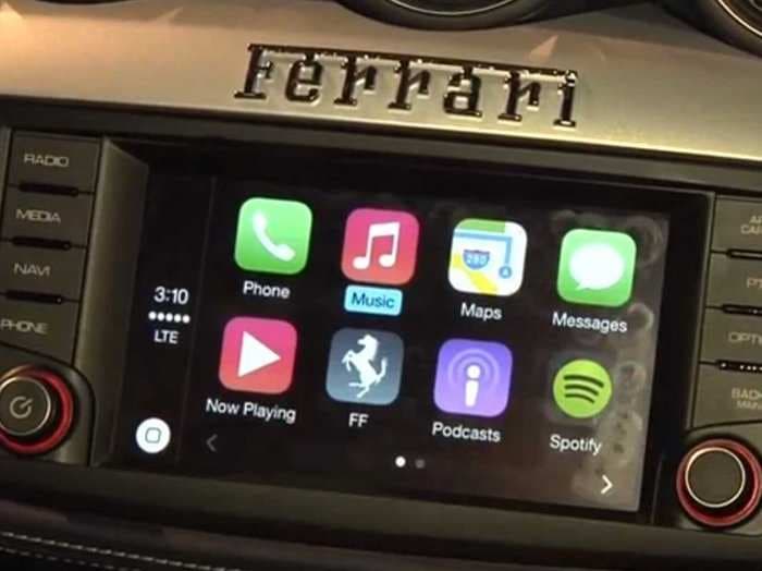 Ferrari And Apple Designed A Dashboard And Its Screen Is Really Outdated
