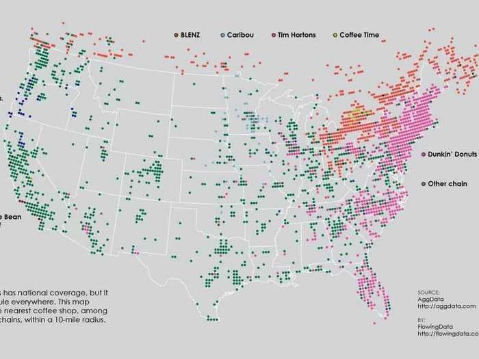 This Map Shows Which Coffee Chains Dominate America