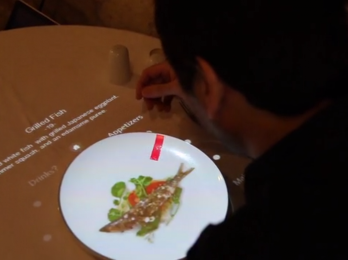 These Students Used Lasers To Make Restaurant Menus Appear On Your Plate