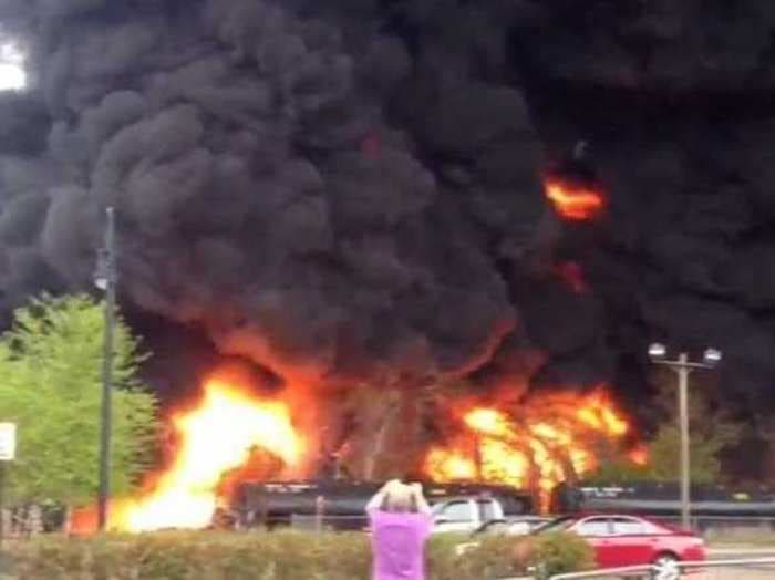 A Train Derailed And Exploded In A Virginia Town