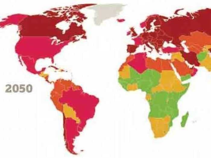 This Staggering Map Shows How Much The World's Population Is Aging