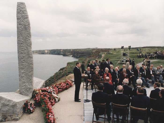 Here's Ronald Reagan's Chilling Speech About The Soldiers Who Scaled Cliffs Under Heavy Fire On D-Day