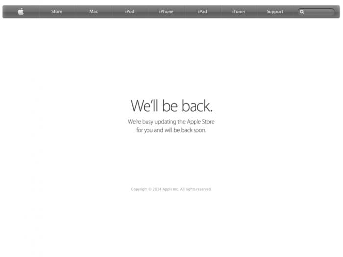 The Apple Store Goes Down Before Today's Epic Event