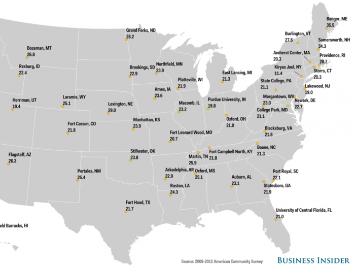 Here's The Youngest Town In Every State