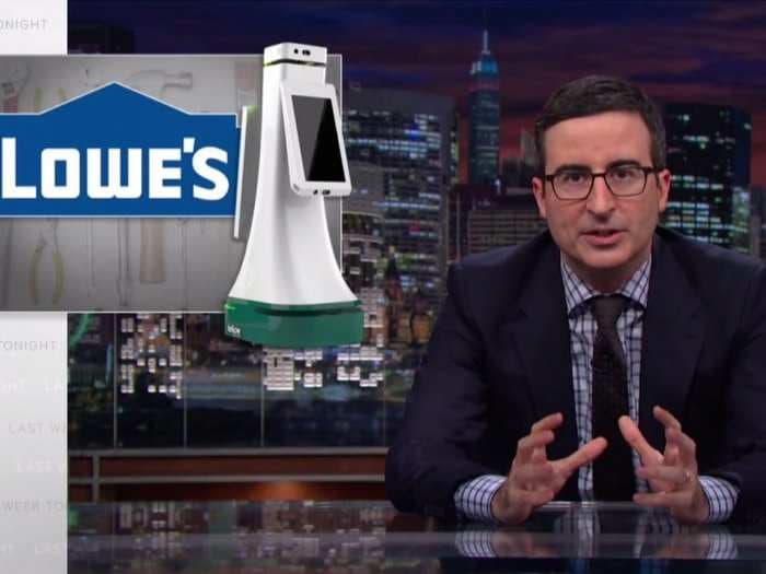 John Oliver Hilariously Rips Into Lowe's Human-Sized Robot Shopping Assistants