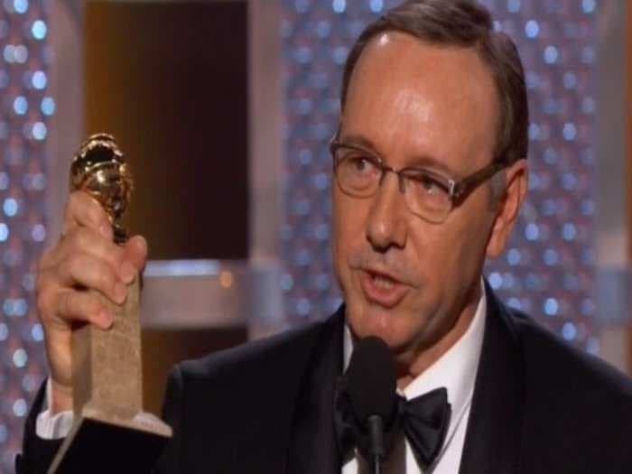 Kevin Spacey Gives Emotional Speech During First Golden Globe Win For Netflix's 'House of Cards'&#160;