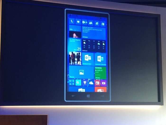 Here's Your First Look At How Microsoft's New Version Of Windows Will Work On Phones