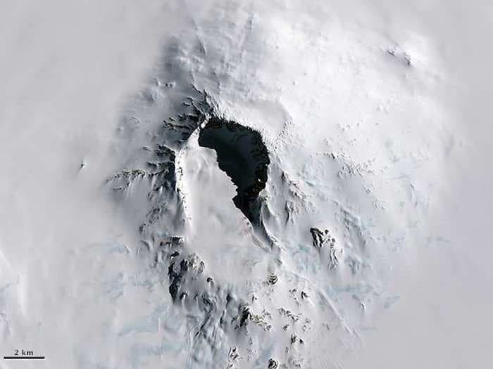 Incredible satellite image of Antarctica's tallest volcano