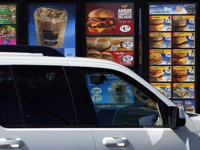 McDonald's might change the drive-thru menu to a few of its most popular items
