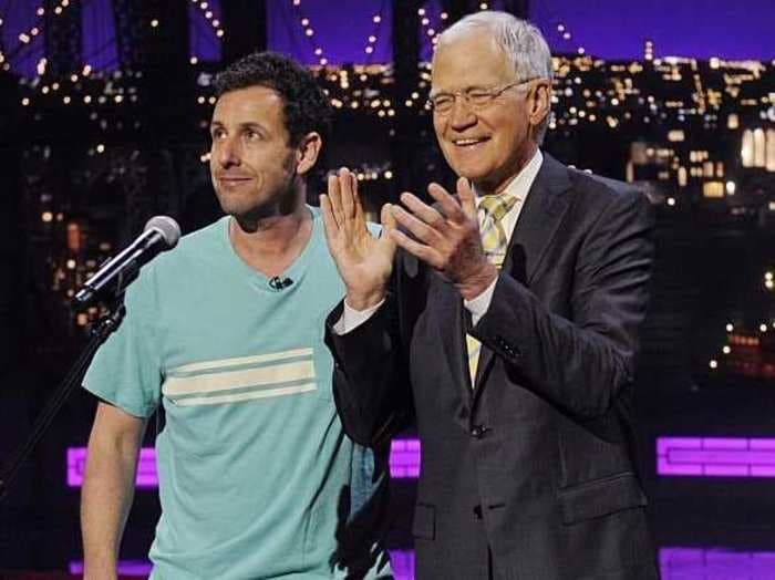 Adam Sandler performed a hilariously touching musical tribute to David Letterman