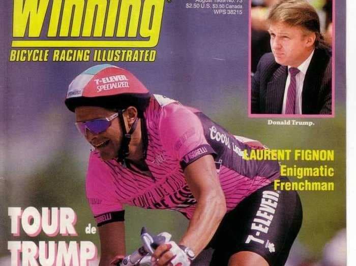 Donald Trump, who once sponsored the biggest bike race in America, took a shot at John Kerry for cycling
