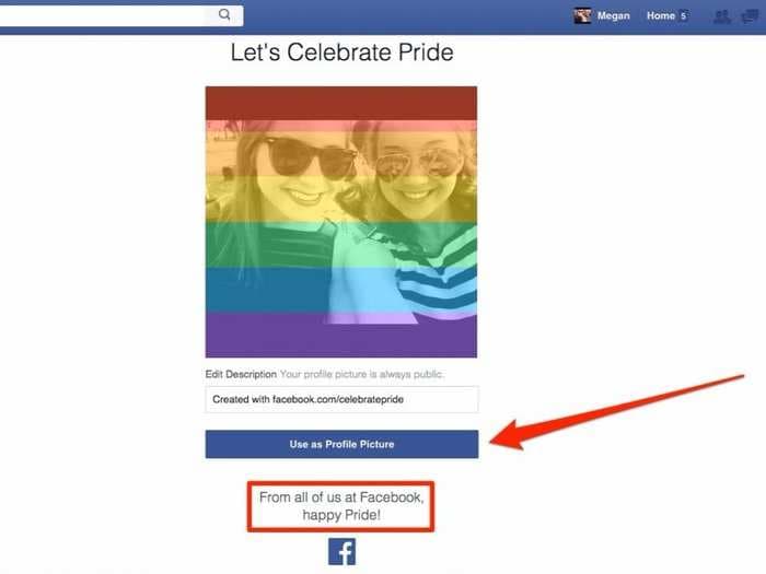 Here's how to add a rainbow filter to your Facebook photo in honor of the gay marriage ruling