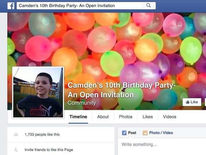 A Virginia mom worried not enough people would come to her son's birthday - so she invited the whole world