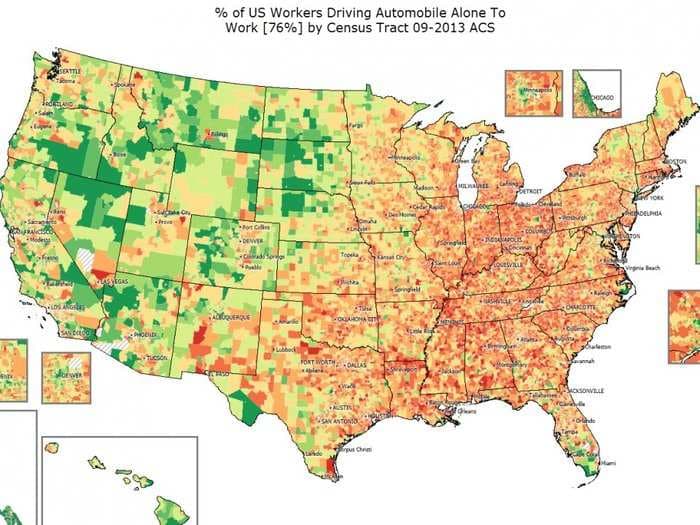 This map reveals everything that's wrong with the way Americans get to work