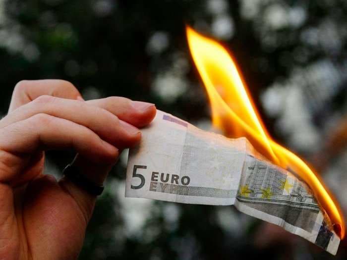 Greece's full exit from the euro and issuing of a new currency would happen in 7 chaotic steps