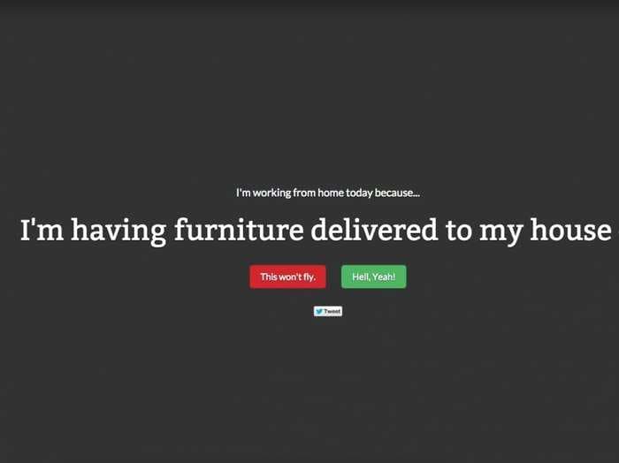 This new website helps you crowdsource your excuse for staying home from work