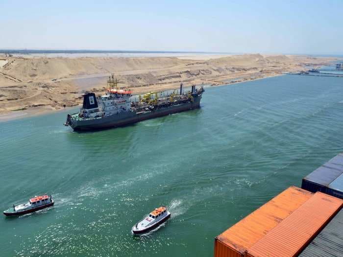 Egypt's authoritarian president is celebrating the completion of an $8 billion Suez Canal expansion that nobody asked for